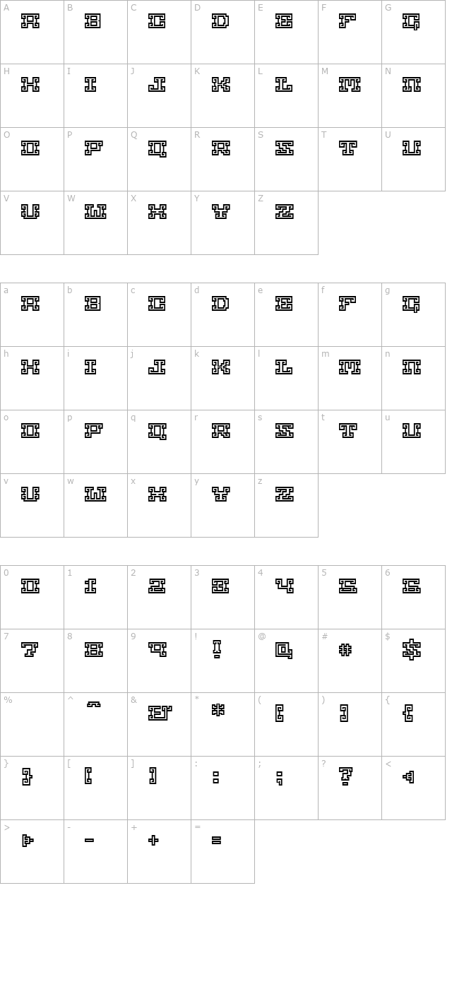 Maya character map