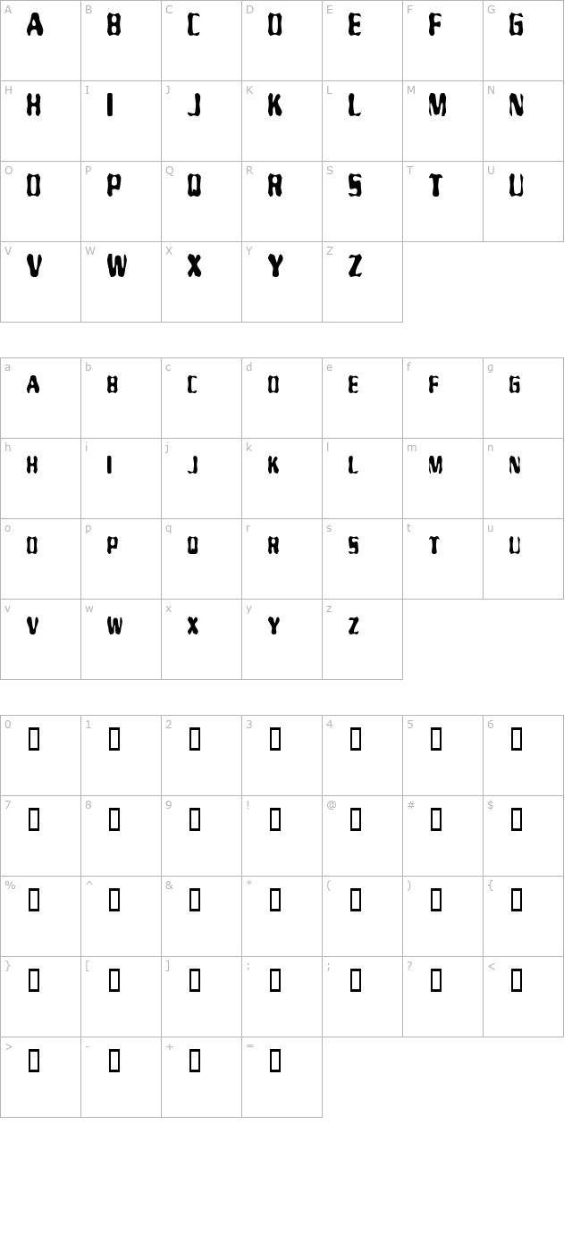 mayaku character map