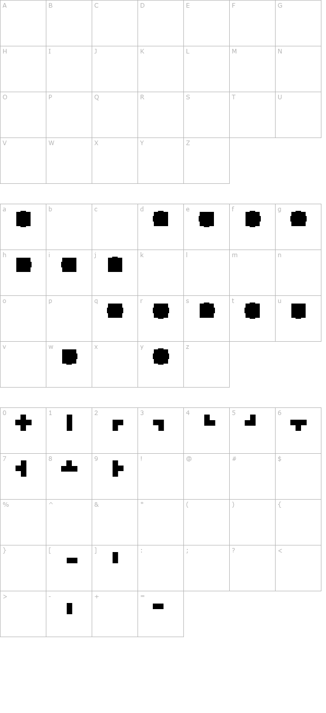 Maze Maker Solid Level 1F character map