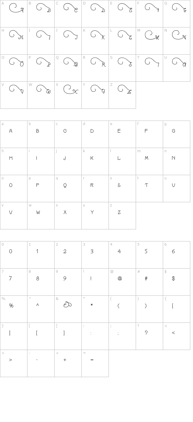 MazurkaNF character map