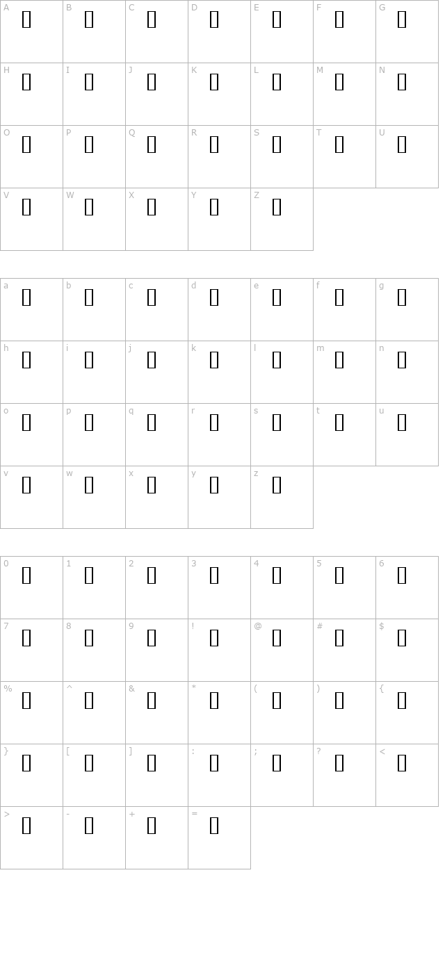 meinradb-b character map