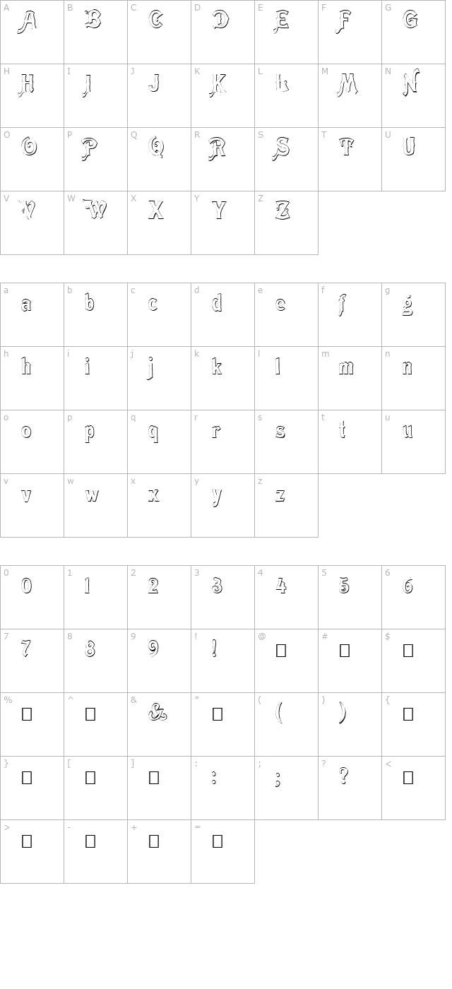 Meistersinger Shadow character map