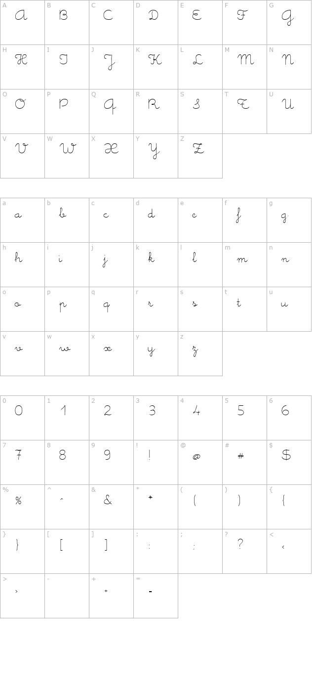 MeMima character map