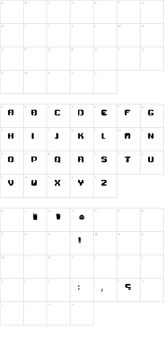 Menace character map