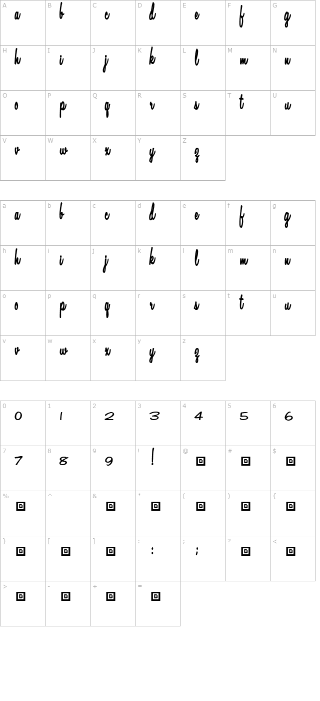 Meow Mix character map