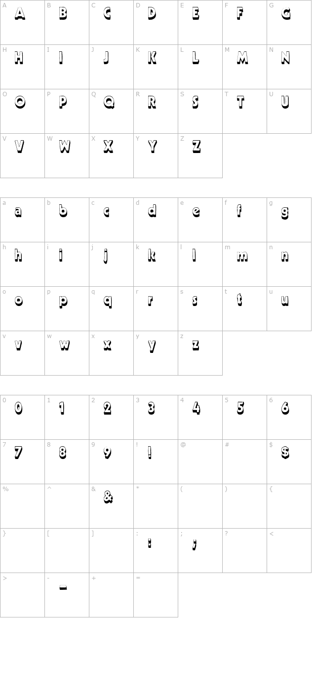 MeppDisplayShadow character map