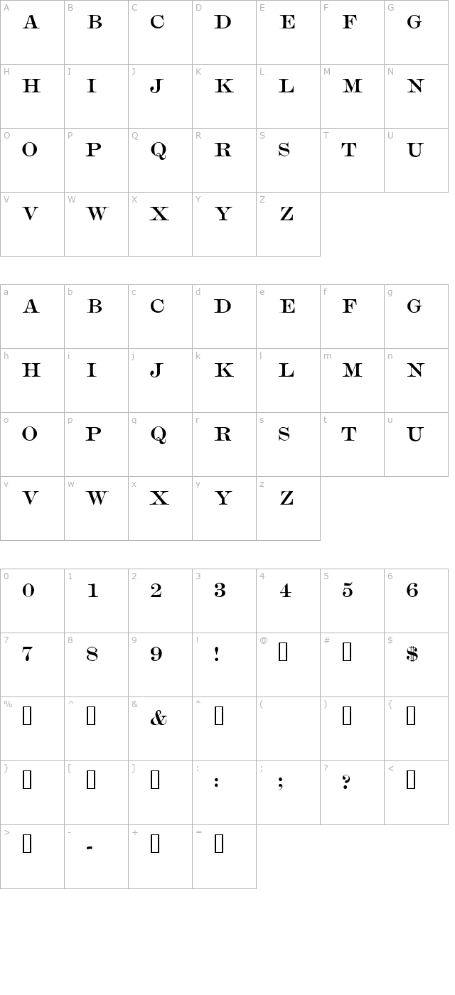 mercantile-regular-hplhs character map