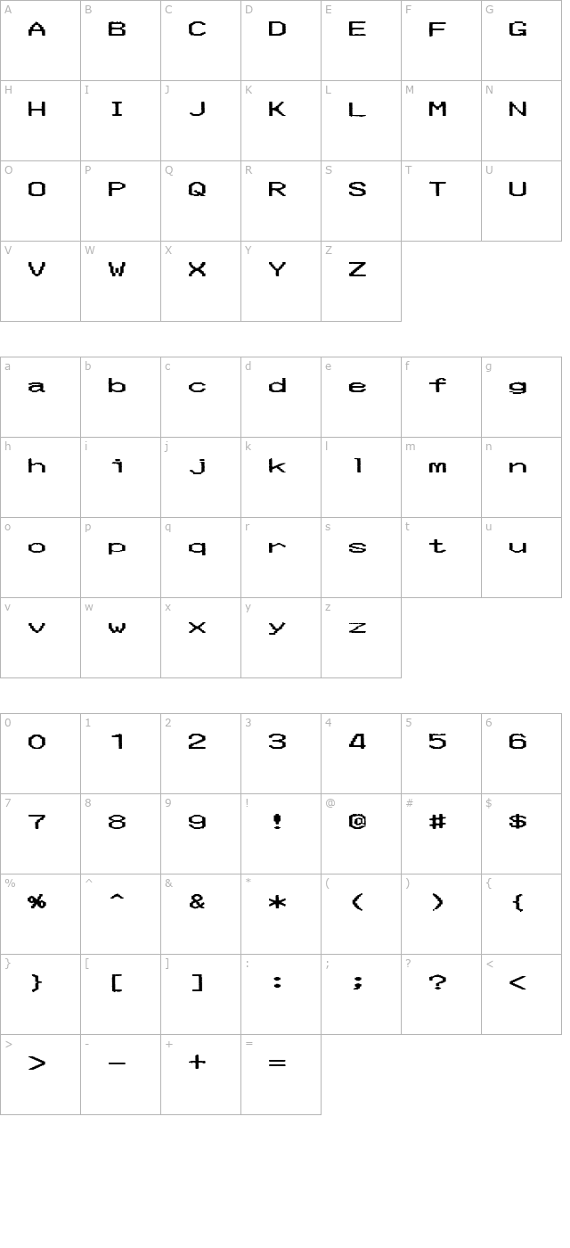 Merchant Copy Wide character map