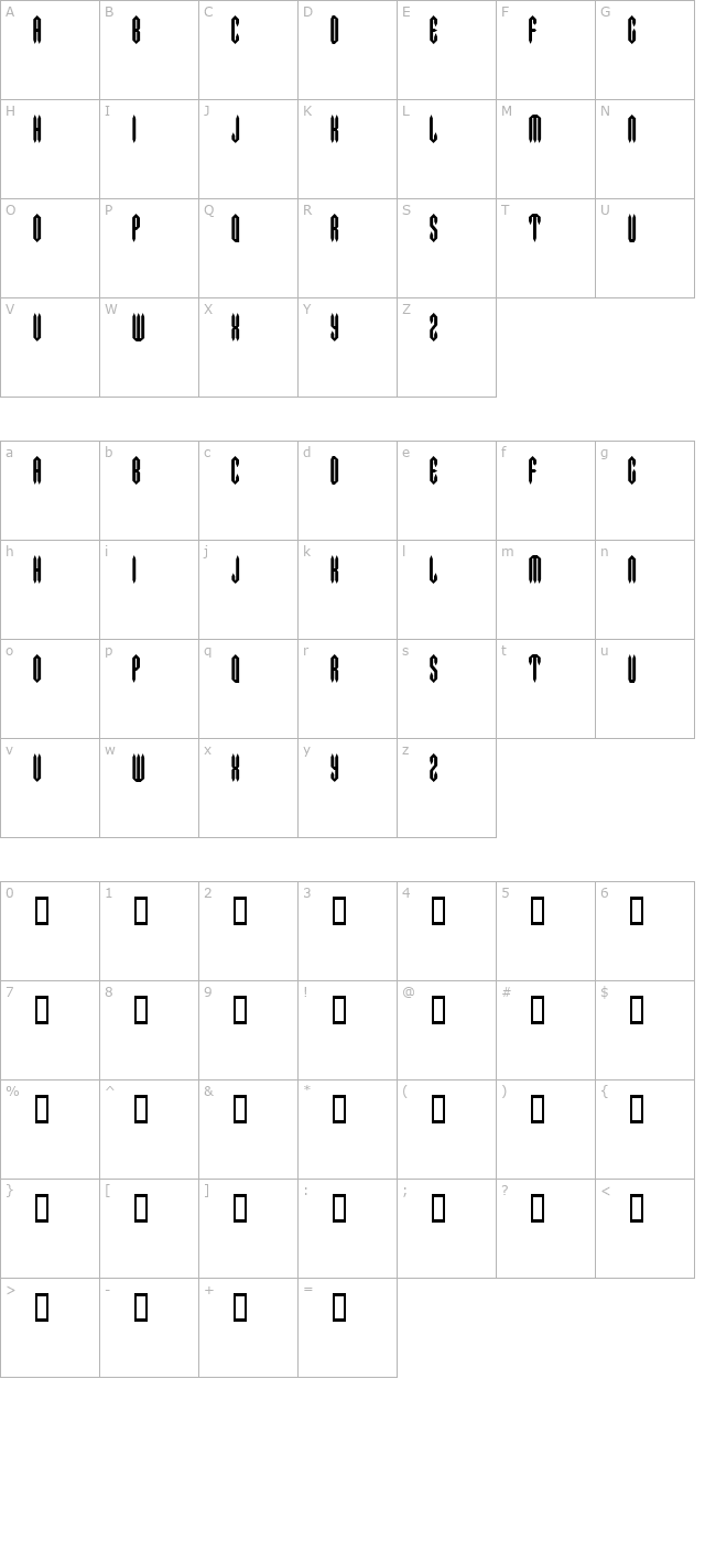 metalcrusher character map