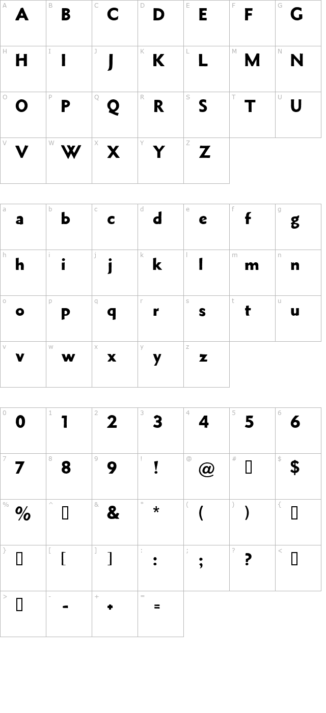 metro-black-alt-hplhs character map