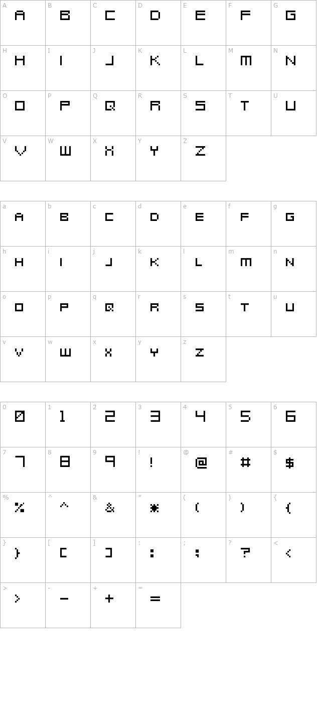 Metroid Prime Hunters character map