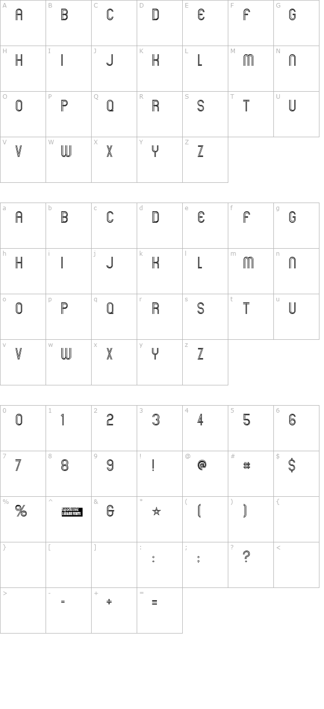 mexcellent character map