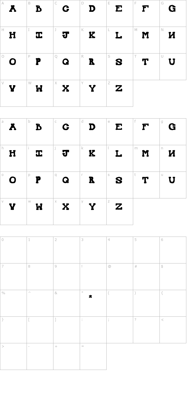 mexican-knappett character map