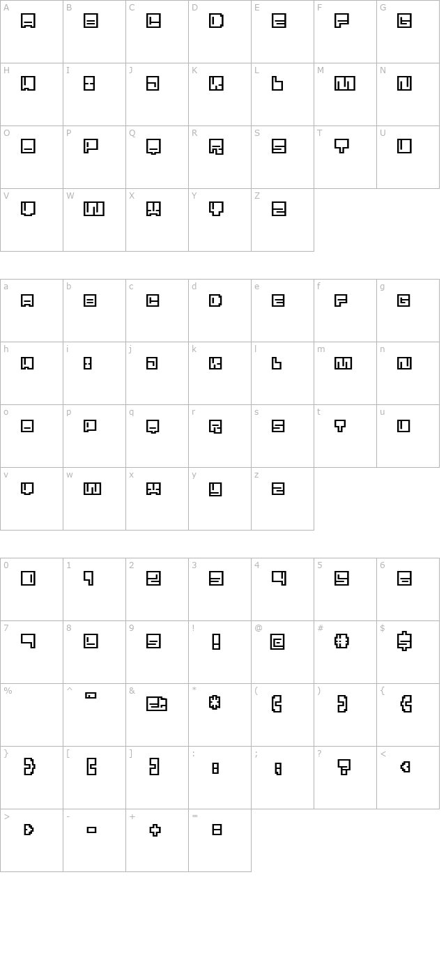 Mezcal-Outline-SC character map