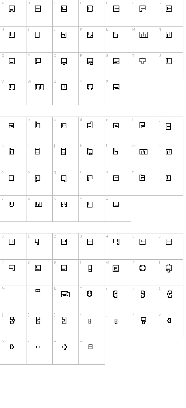 mezcal-outline character map