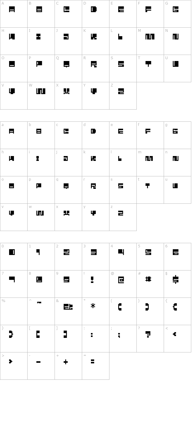 mezcal-smallcaps character map