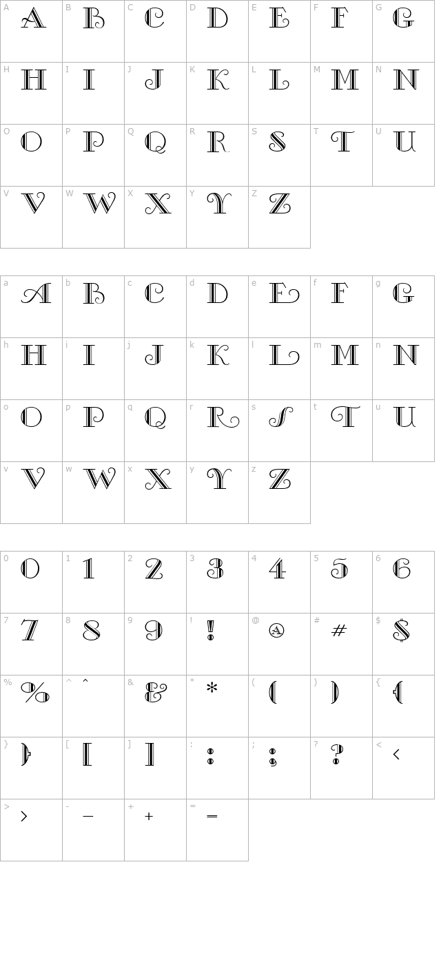 michelleflf character map