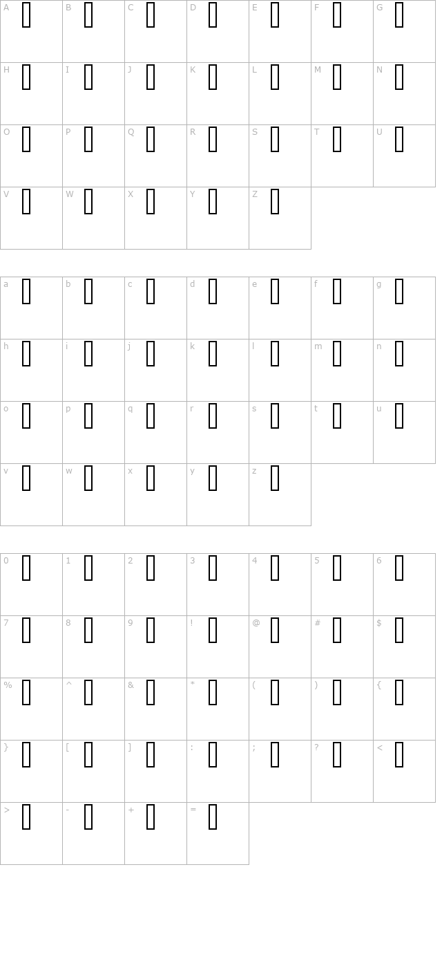 MICRODOT character map