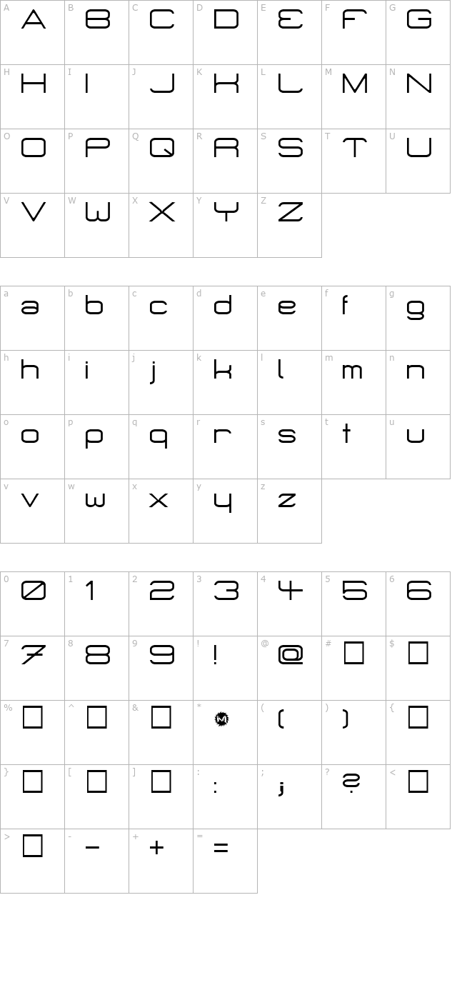 micromieps-regular character map