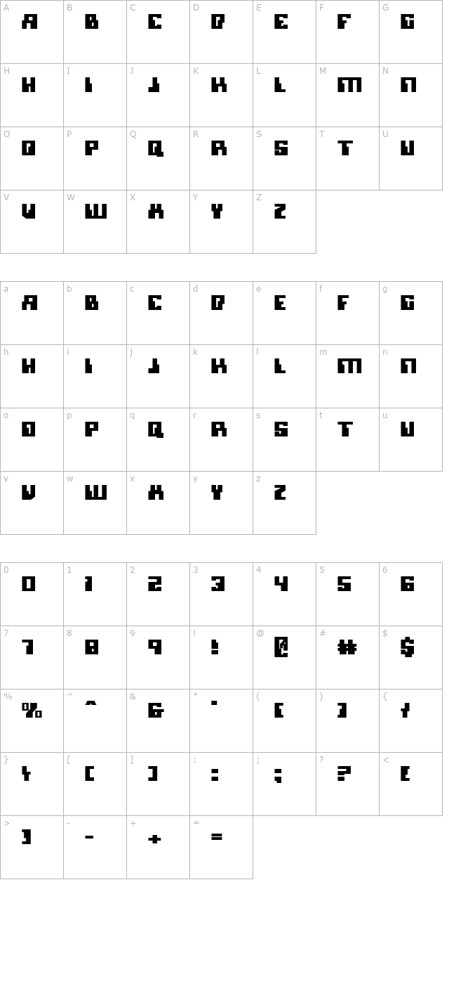 Micronian character map