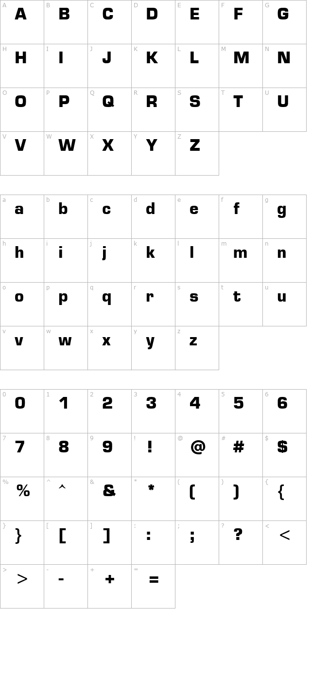 microstyle-att-bold character map