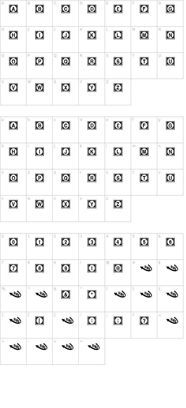 Midnight character map