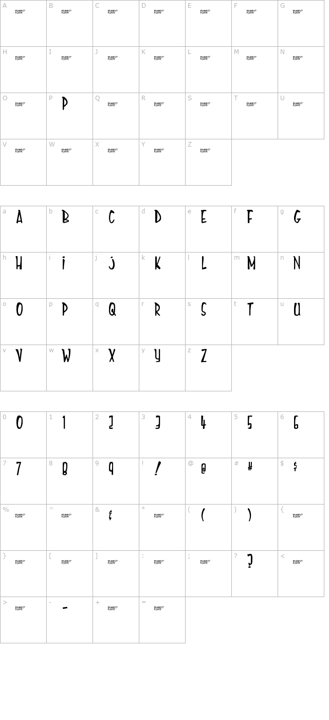 mighty-tomato character map