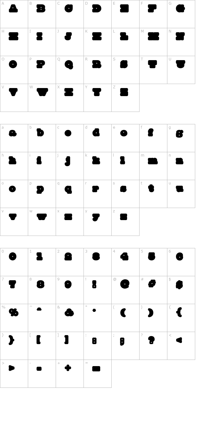 mince character map