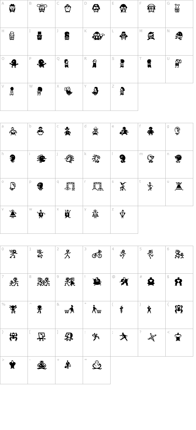 mini-pics-lil-folks-regular character map