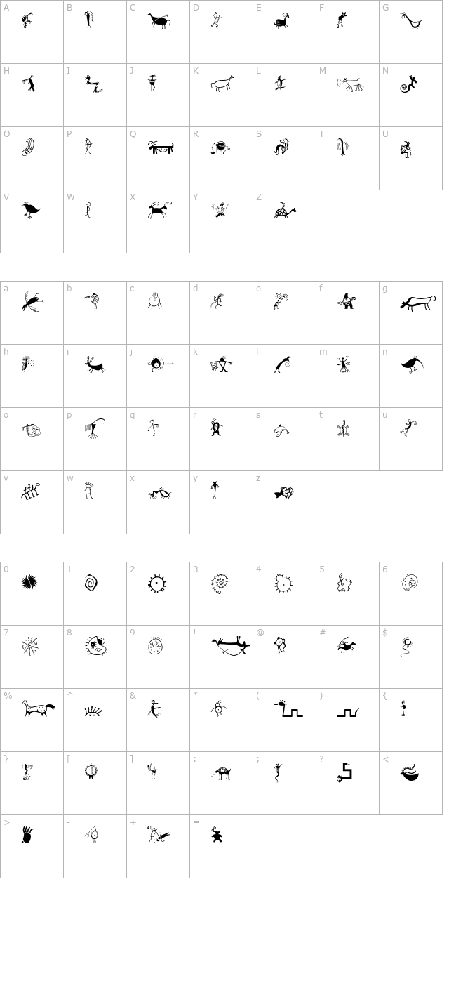 Mini Pics Red Rock character map