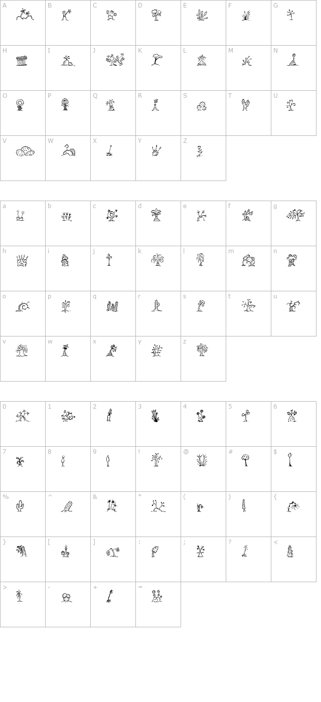 Mini Pics Uprooted Twig character map