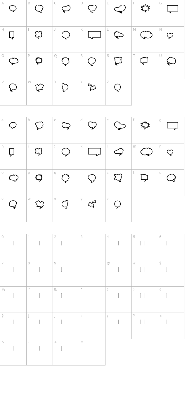 MiniPics-BallooniesBold character map