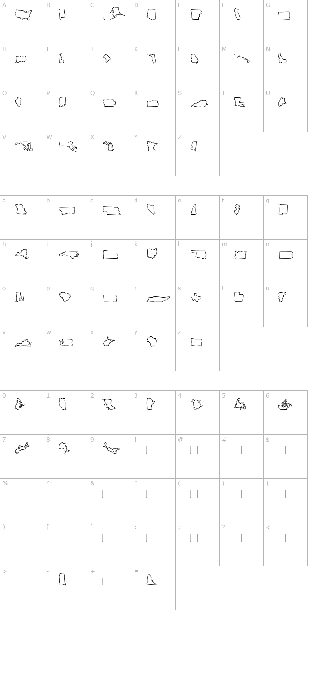 MiniPics-BorderlineLoose character map