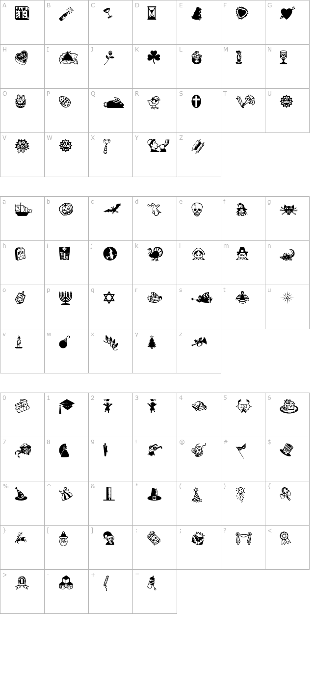 minipics-lilevents character map