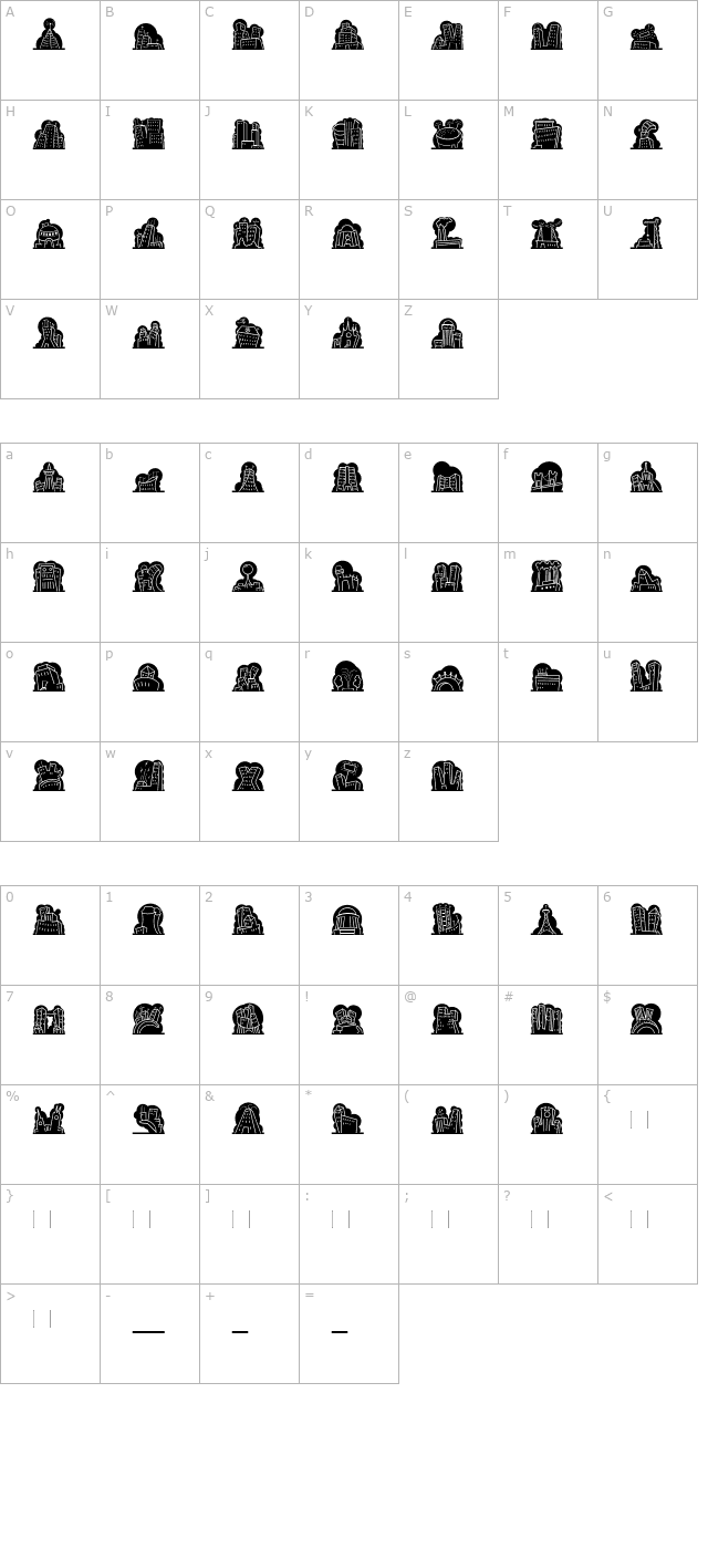 MiniPics-NakedCityNight character map