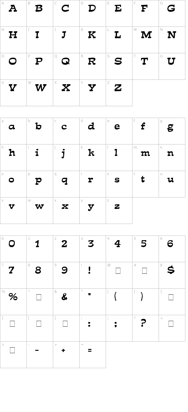 mirisch-normal character map