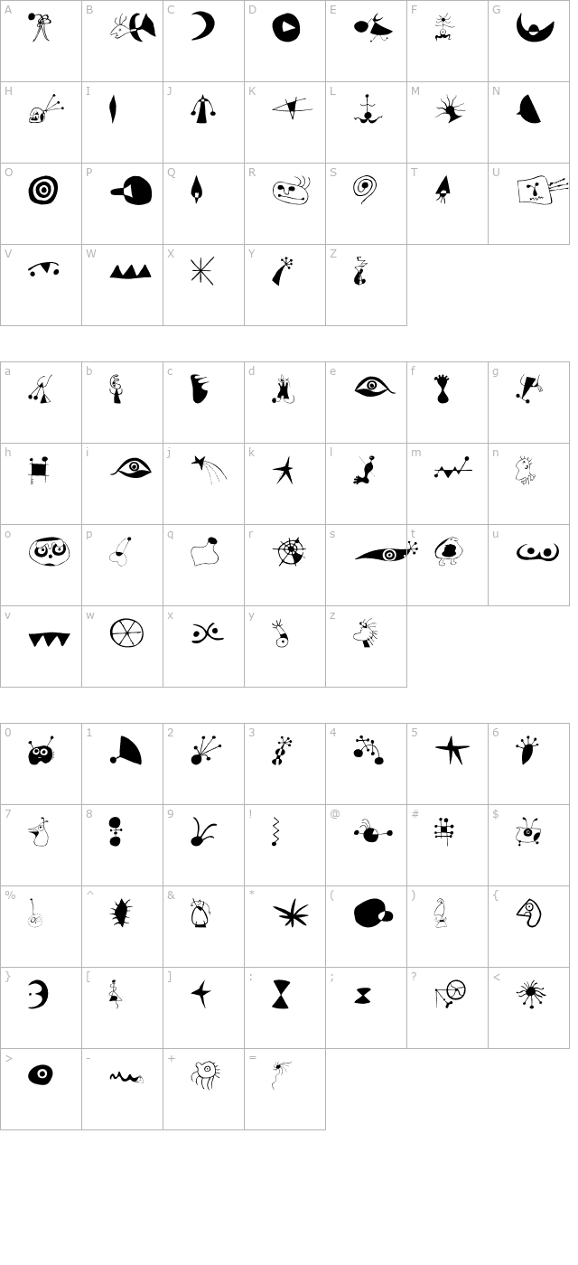 miroextras character map