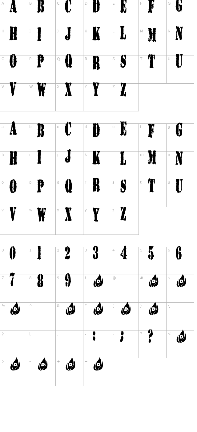 mirror character map