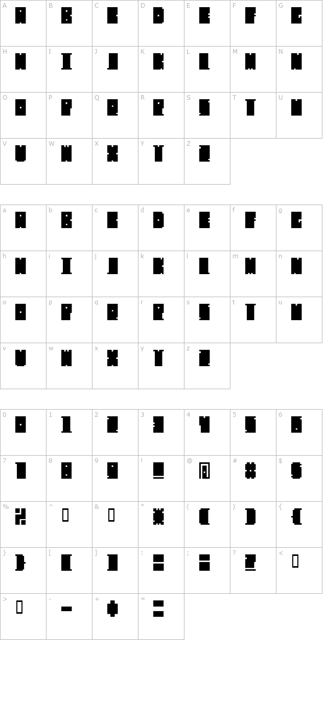 Mischstab Decibel Repulse character map