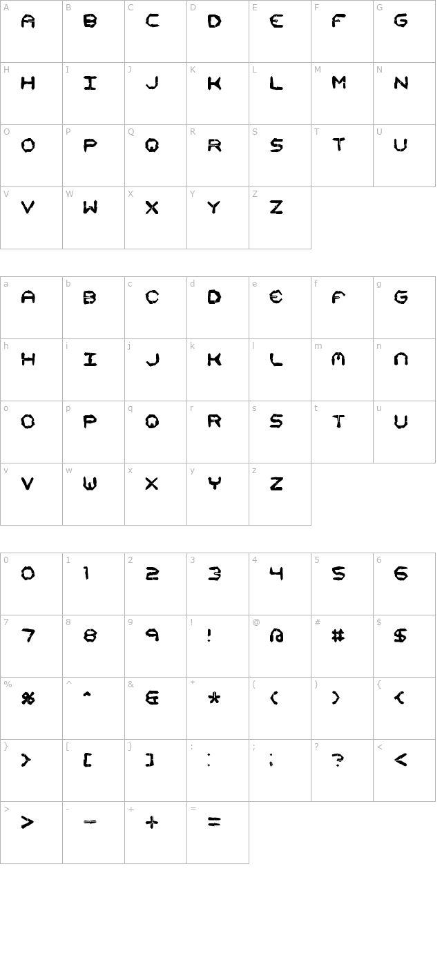 mishmash-4x4i-brk character map