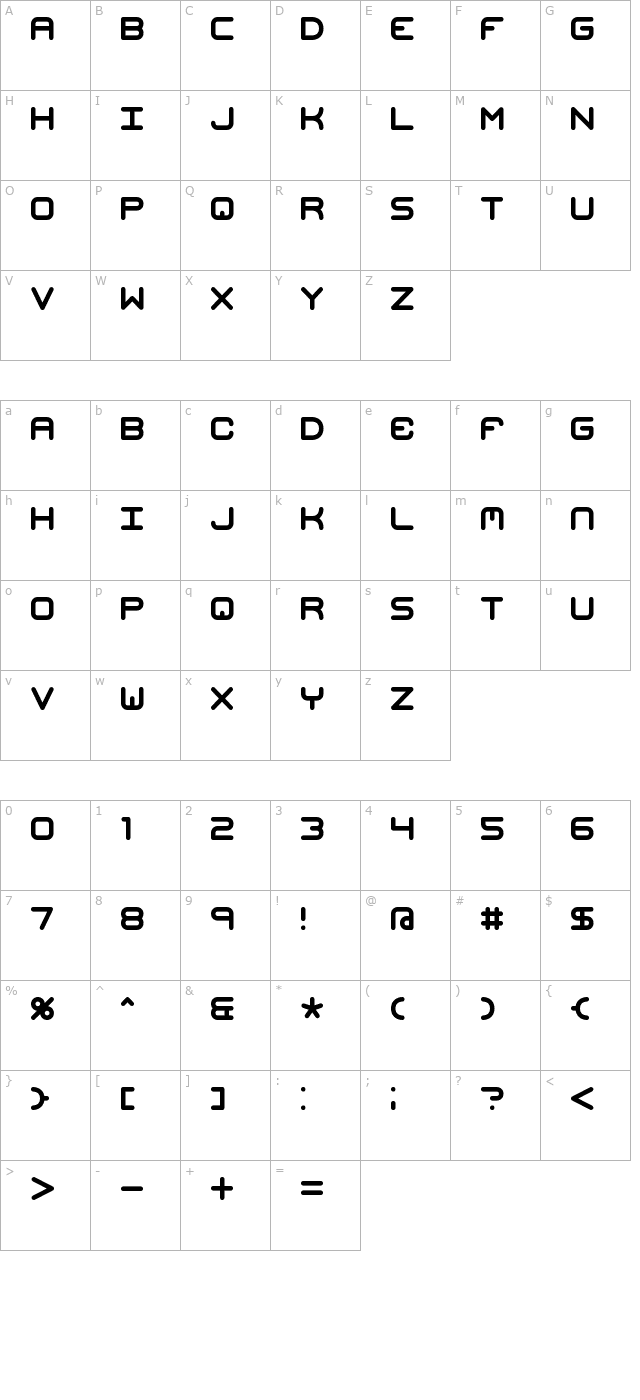 mishmash-brk character map