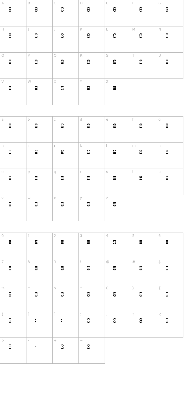 Mister Easy character map