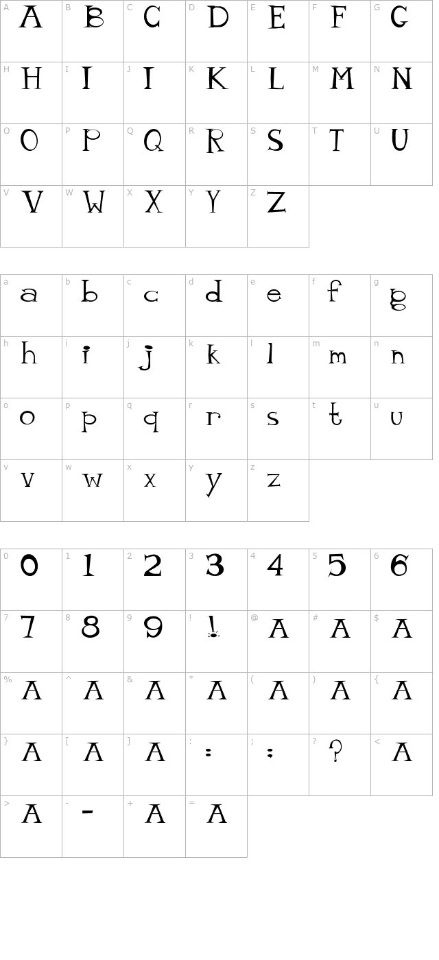 mister tate character map