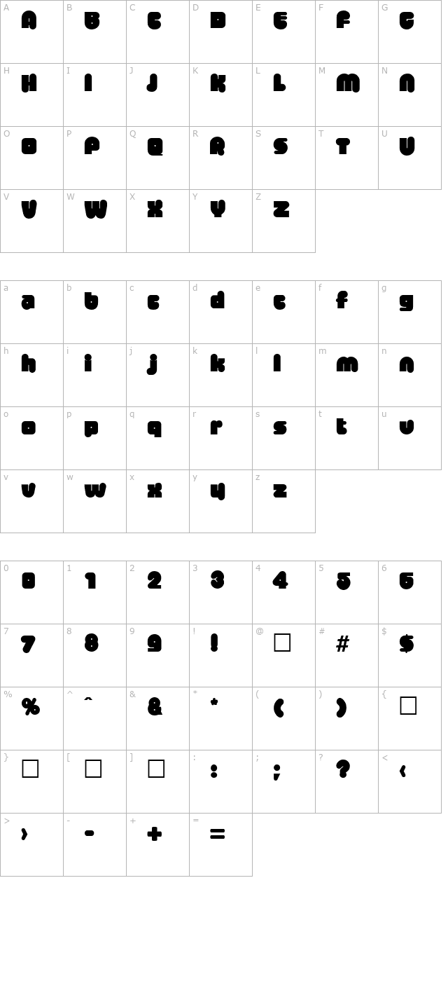 misterbig-regular character map