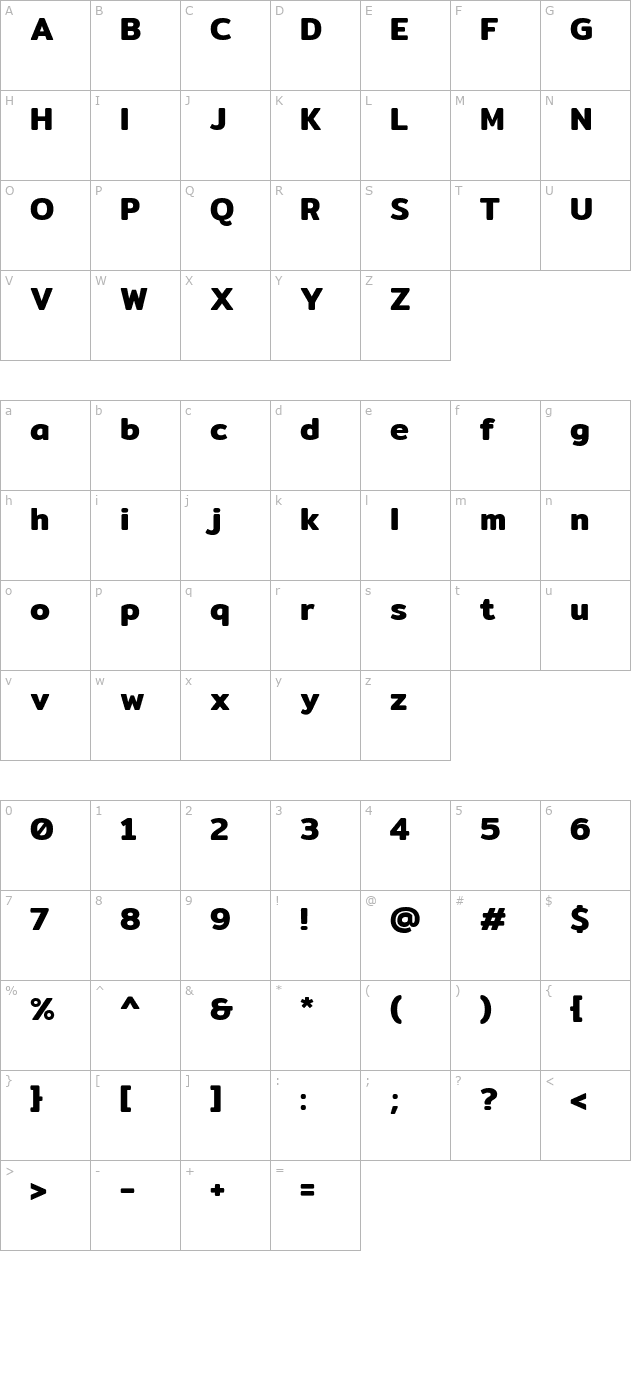 mitr-semibold character map