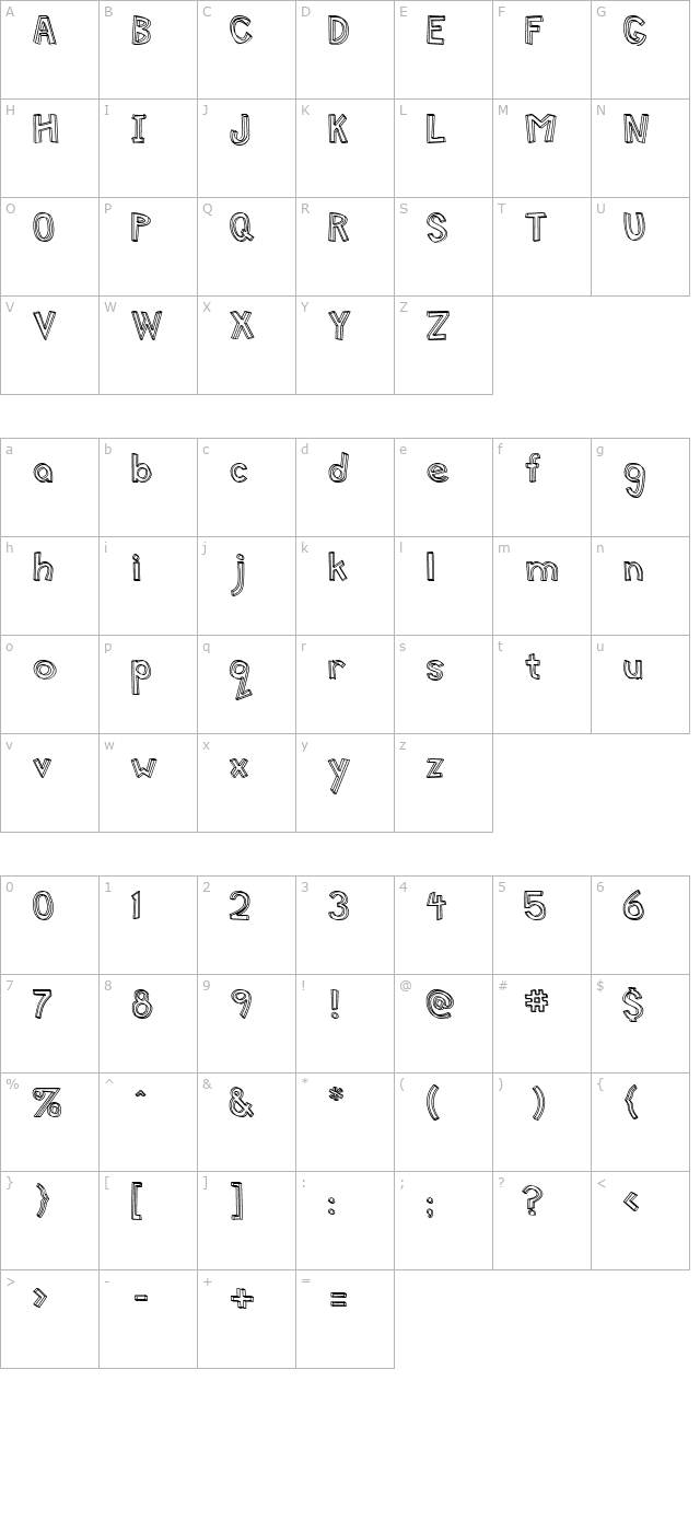 mittenhollow-hollow character map