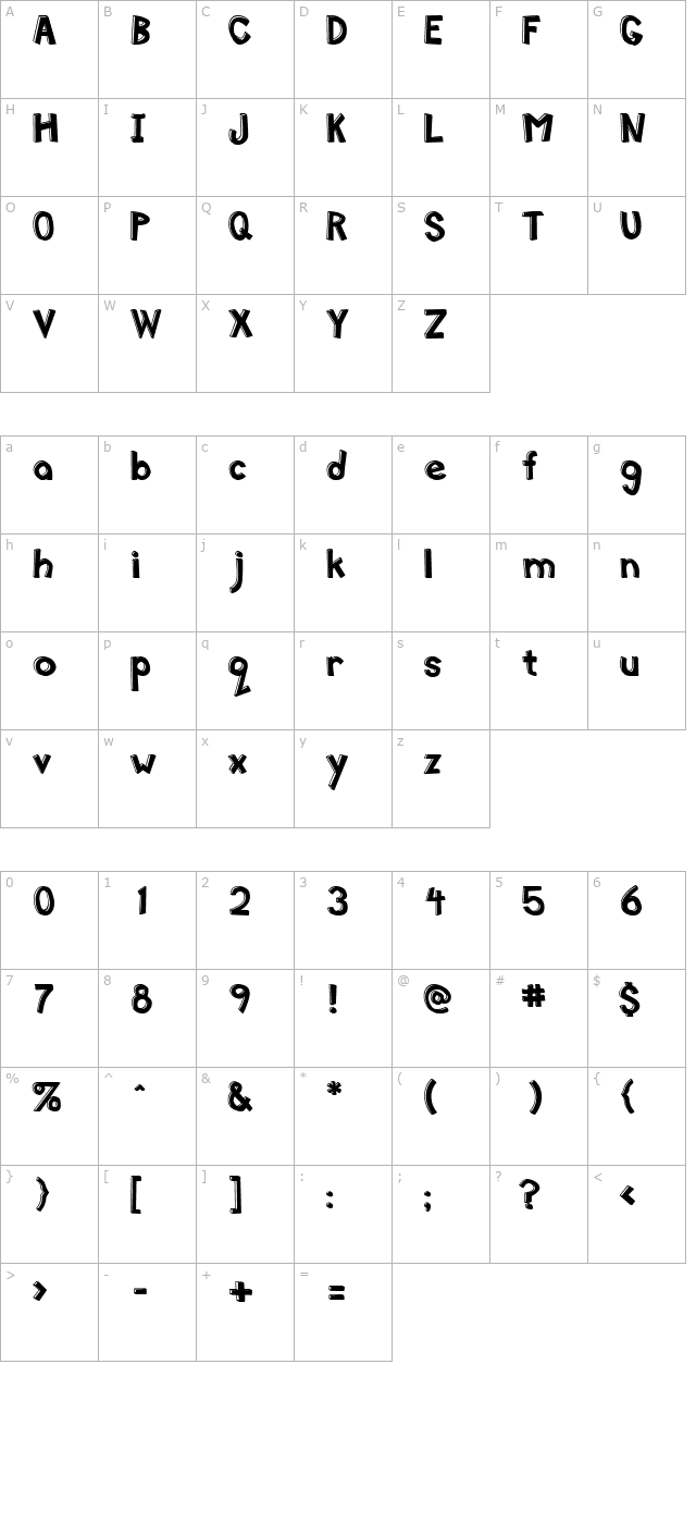 MittenRight Right character map