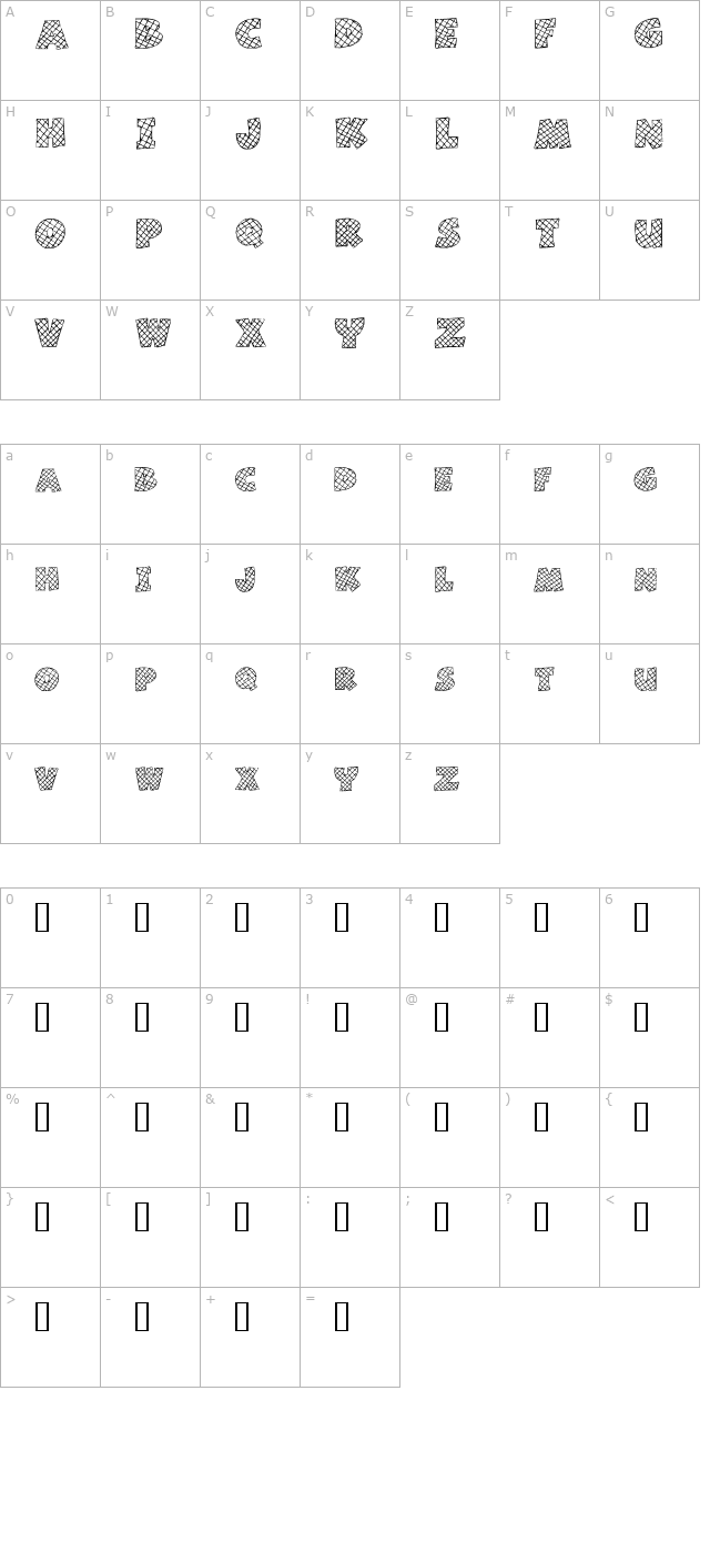 mixed-grill character map