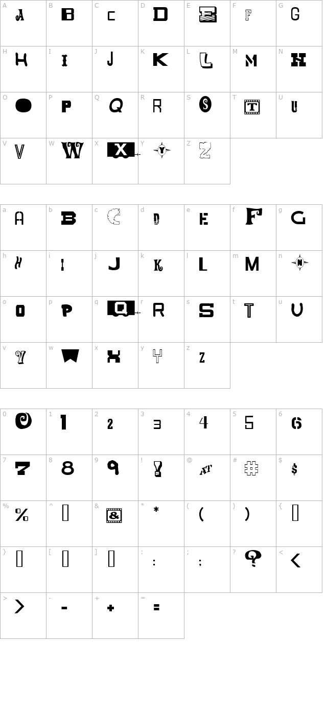 Mixed Messages JL character map