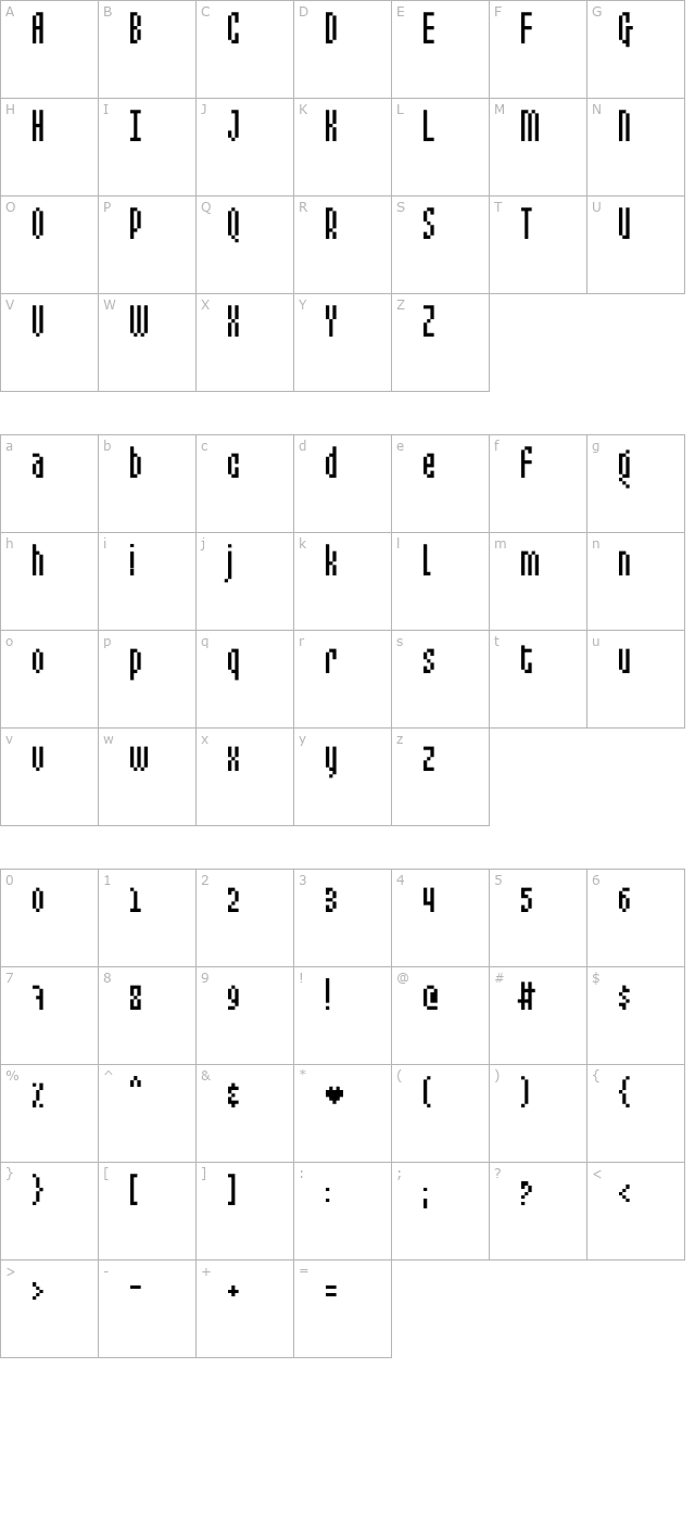 mixelate character map